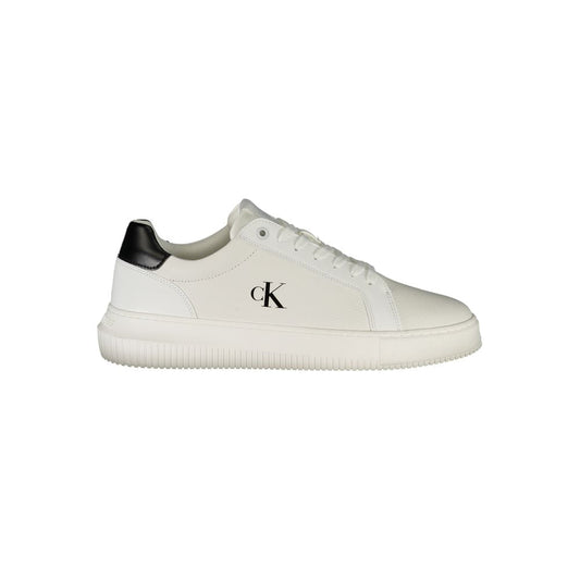 Calvin Klein Bianco Polyurethane Men Sneaker - HBPS Beauty & Fashion