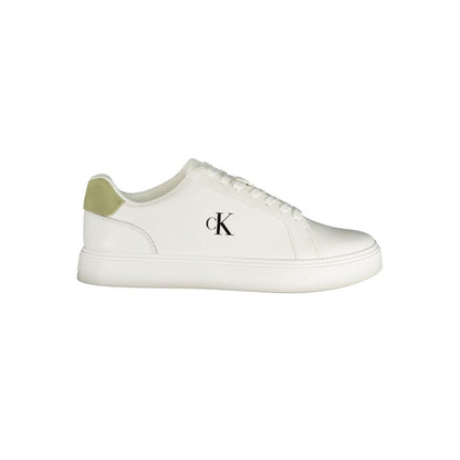 Calvin Klein Bianco Polyurethane Men Sneaker - HBPS Beauty & Fashion