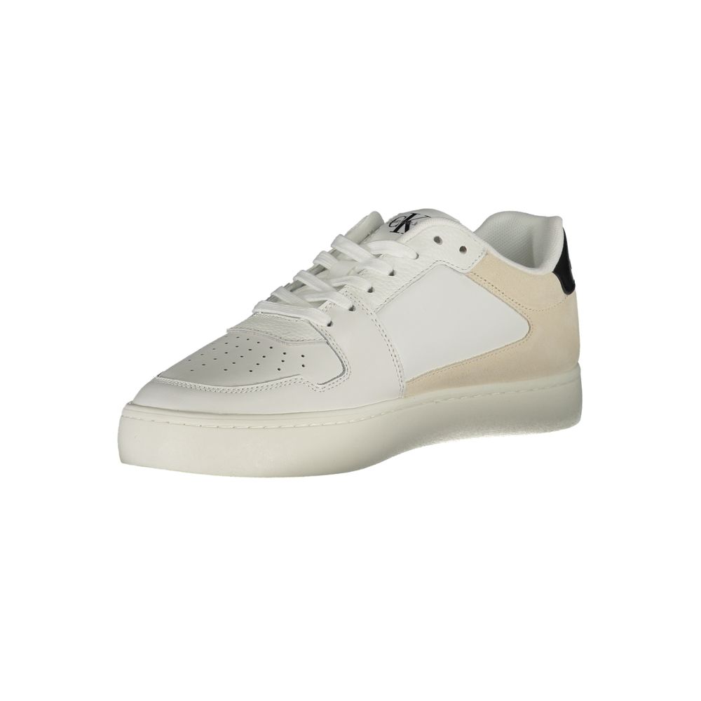 Calvin Klein Bianco Polyurethane Men Sneaker - HBPS Beauty & Fashion