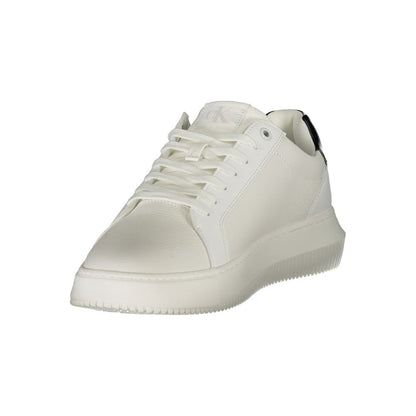 Calvin Klein Bianco Polyurethane Men Sneaker - HBPS Beauty & Fashion
