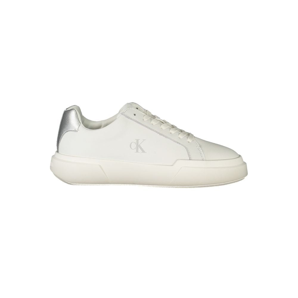Calvin Klein Bianco Polyurethane Women Sneaker - HBPS Beauty & Fashion