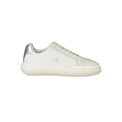 Calvin Klein Bianco Polyurethane Women Sneaker - HBPS Beauty & Fashion