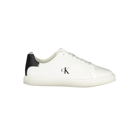 Calvin Klein Bianco Polyurethane Women Sneaker - HBPS Beauty & Fashion
