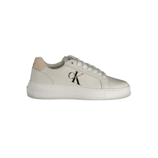 Calvin Klein Bianco Polyurethane Women Sneaker - HBPS Beauty & Fashion