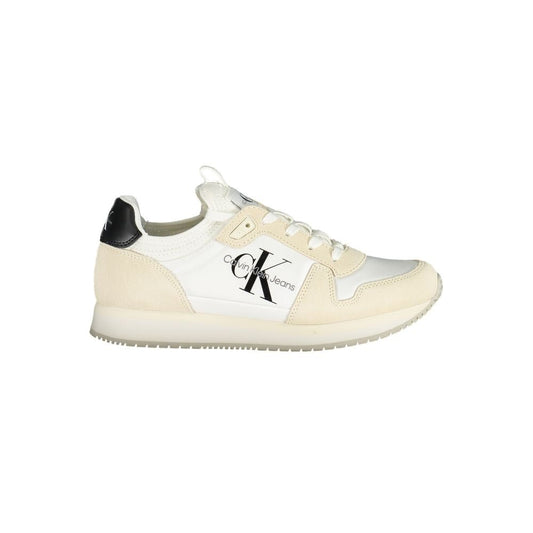 Calvin Klein Bianco Polyurethane Women Sneaker - HBPS Beauty & Fashion
