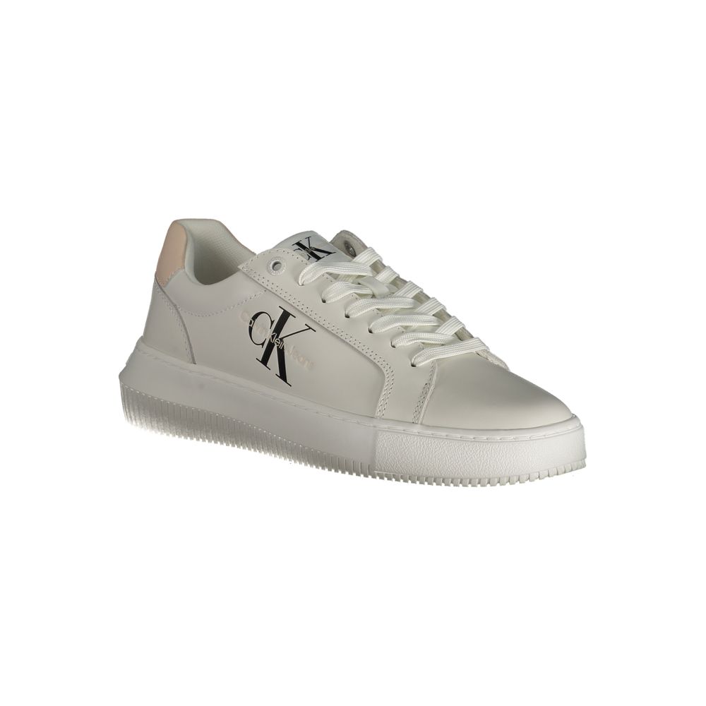Calvin Klein Bianco Polyurethane Women Sneaker - HBPS Beauty & Fashion
