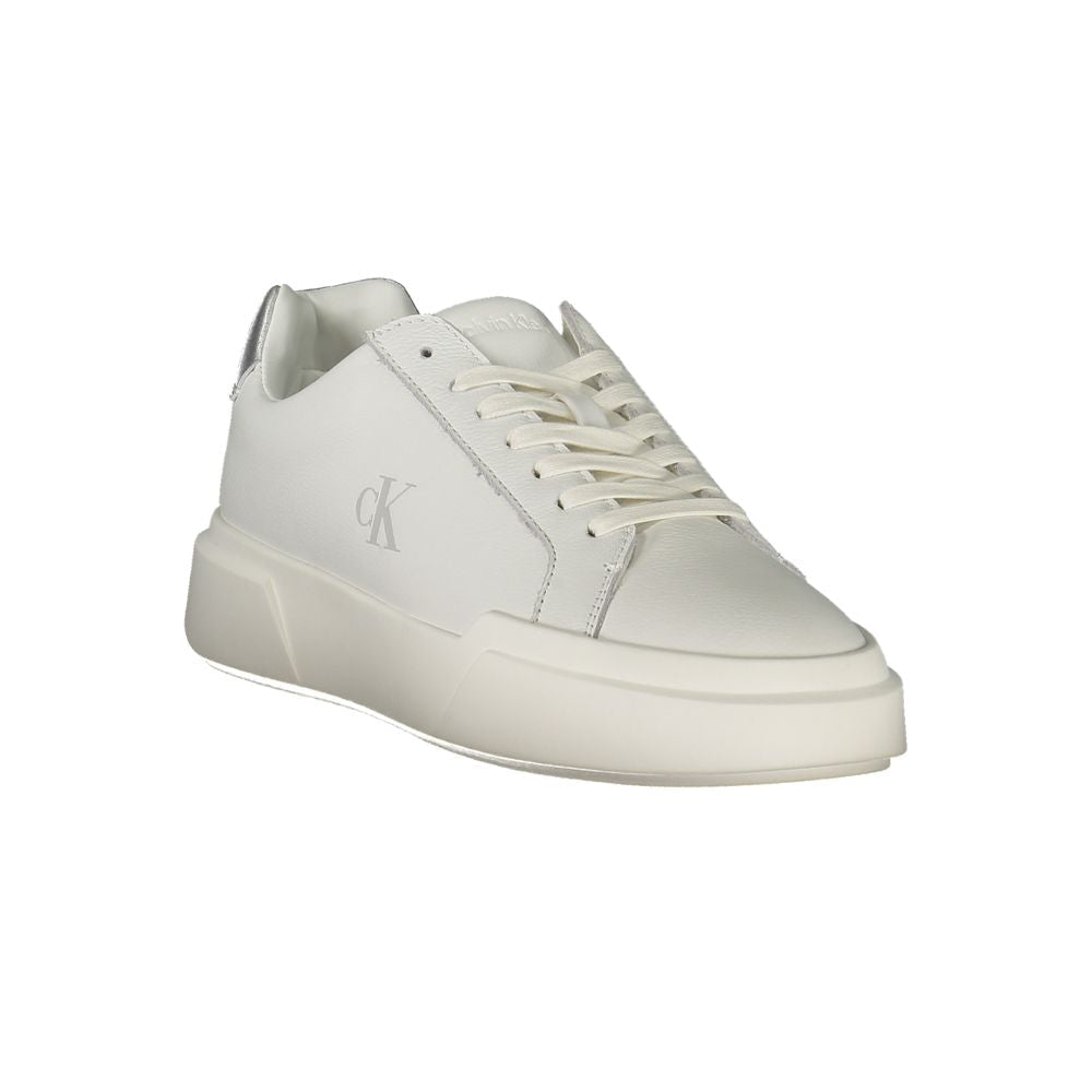 Calvin Klein Bianco Polyurethane Women Sneaker - HBPS Beauty & Fashion