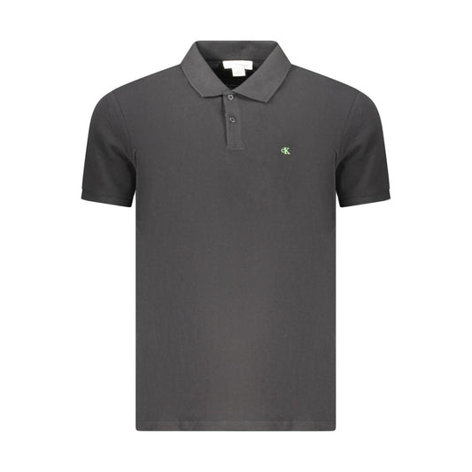 Calvin Klein Black Cotton Men Polo - HBPS Beauty & Fashion