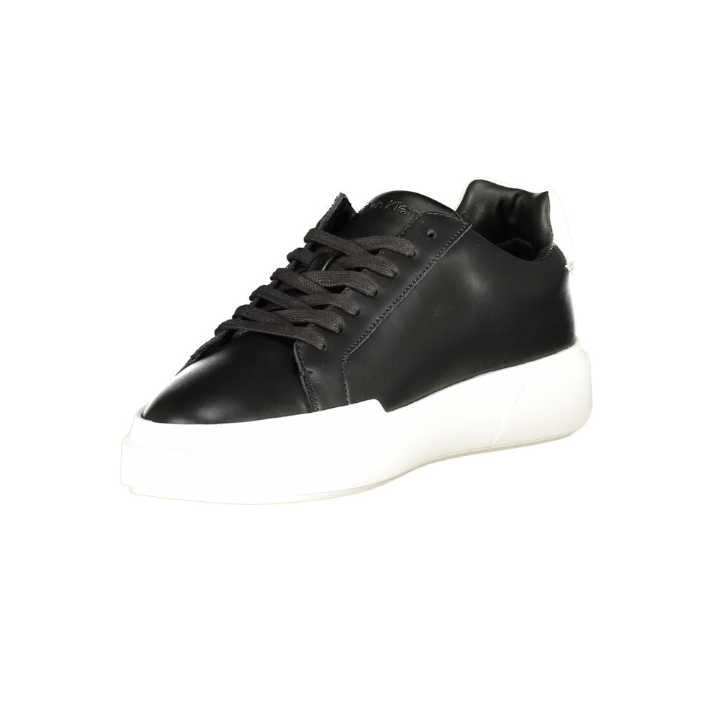 Calvin Klein Black Leather Men Sneaker - HBPS Beauty & Fashion