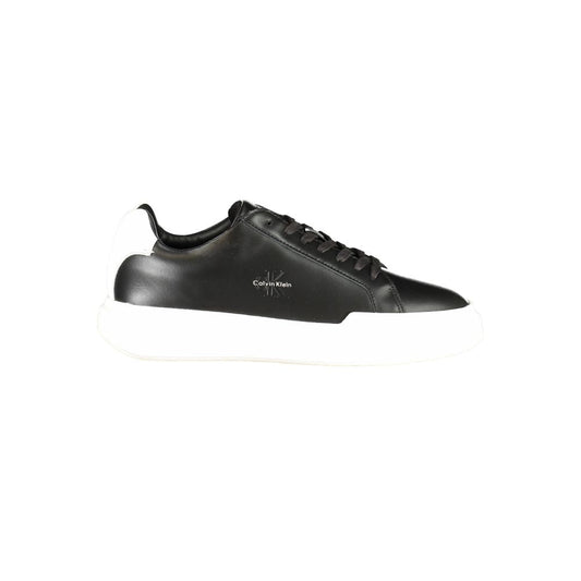 Calvin Klein Black Leather Men Sneaker - HBPS Beauty & Fashion