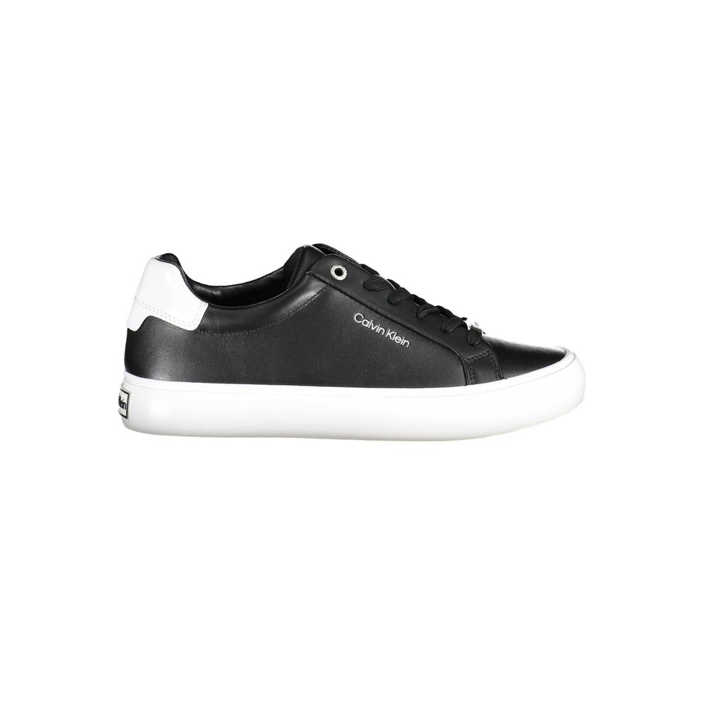 Calvin Klein Black Leather Women Sneaker - HBPS Beauty & Fashion