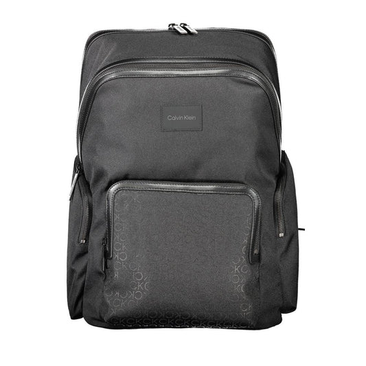 Calvin Klein Black Polyester Men's Backpack - HBPS Beauty & Fashion