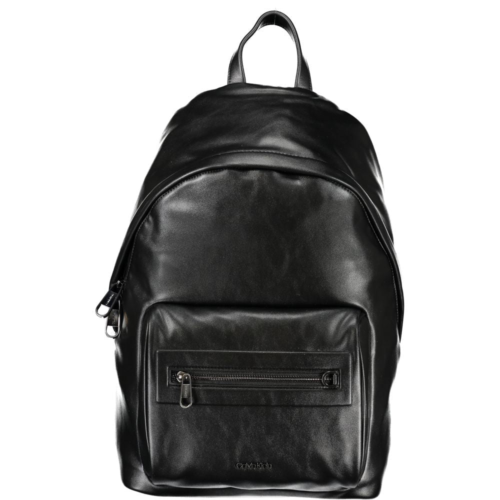 Calvin Klein Black Polyester Men's Backpack - HBPS Beauty & Fashion
