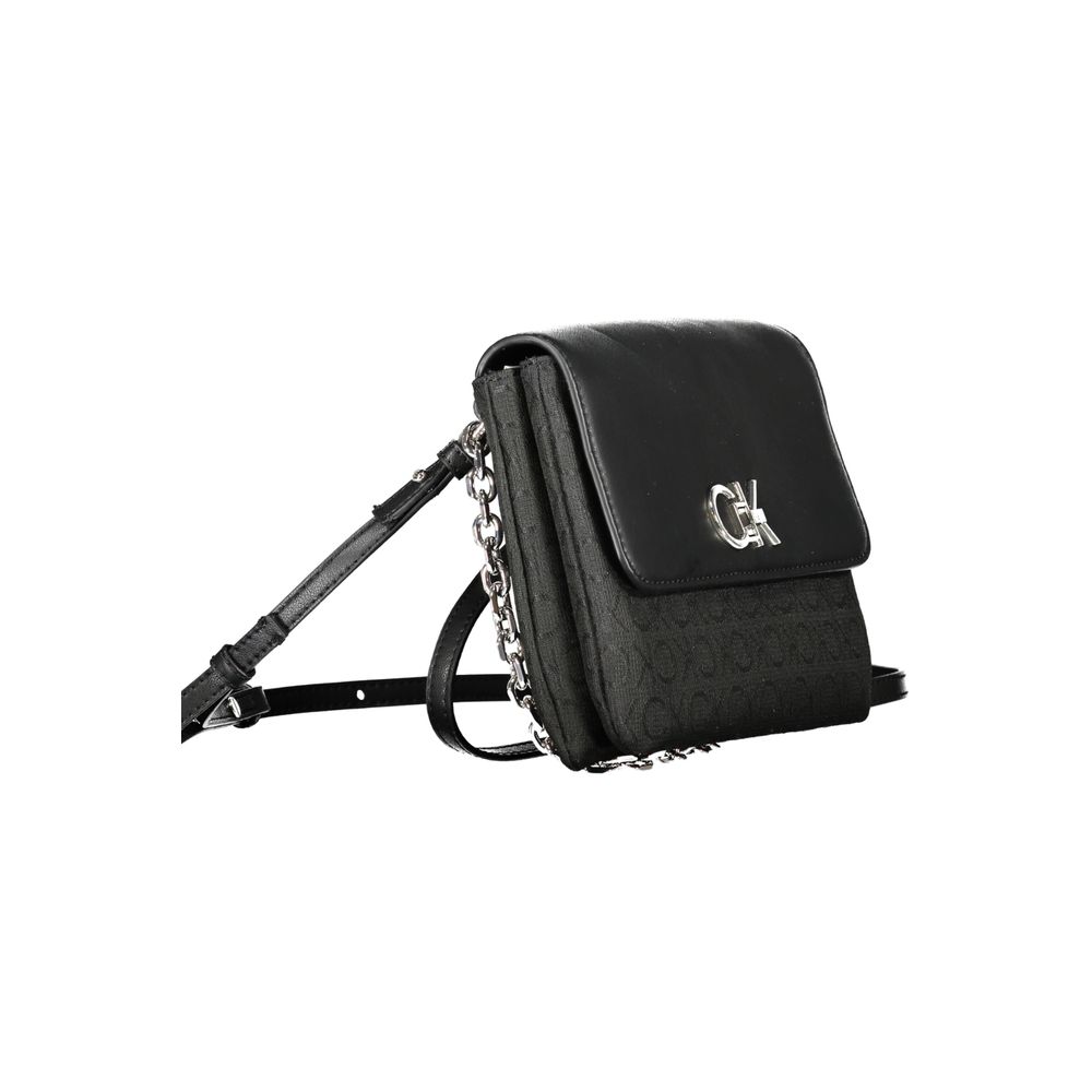 Calvin Klein Black Polyester Women Handbag - HBPS Beauty & Fashion
