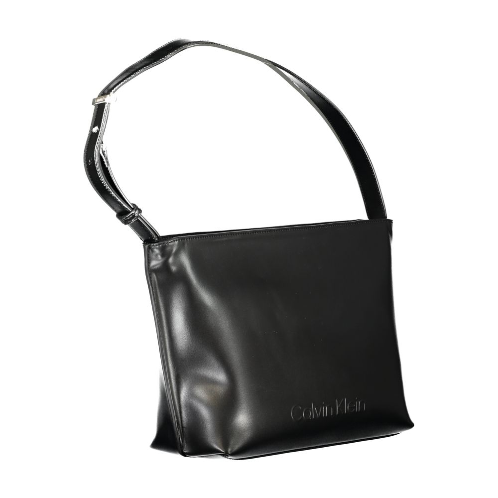 Calvin Klein Black Polyester Women Shoulder Bag - HBPS Beauty & Fashion