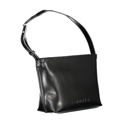 Calvin Klein Black Polyester Women Shoulder Bag - HBPS Beauty & Fashion