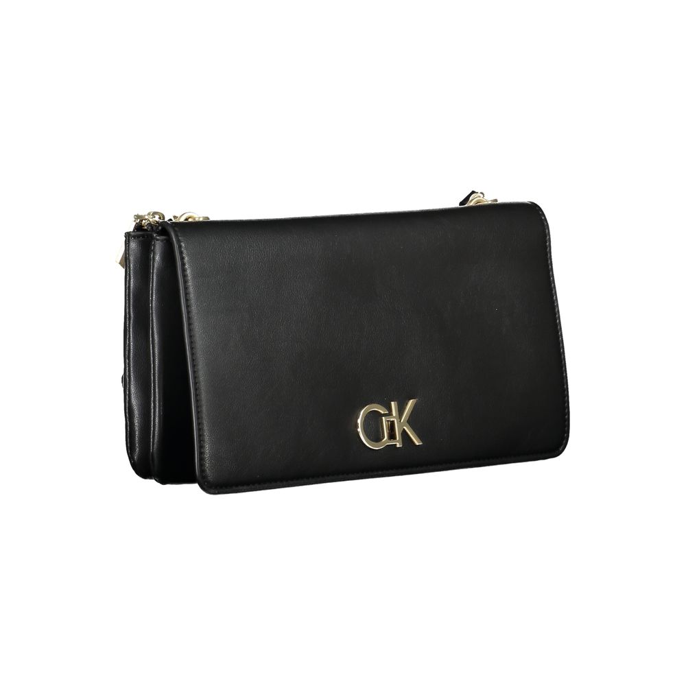 Calvin Klein Black Polyester Women Shoulder Bag - HBPS Beauty & Fashion