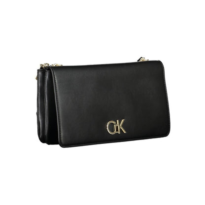 Calvin Klein Black Polyester Women Shoulder Bag - HBPS Beauty & Fashion