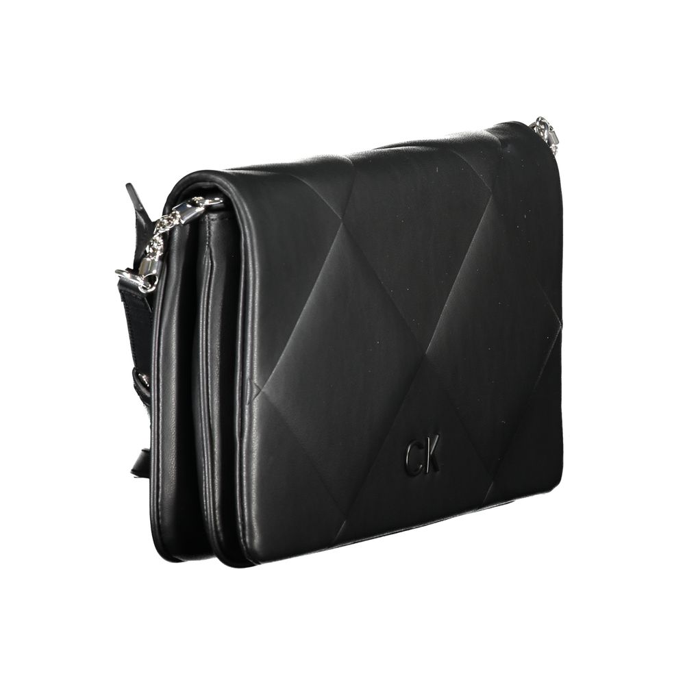 Calvin Klein Black Polyurethane Women Handbag - HBPS Beauty & Fashion