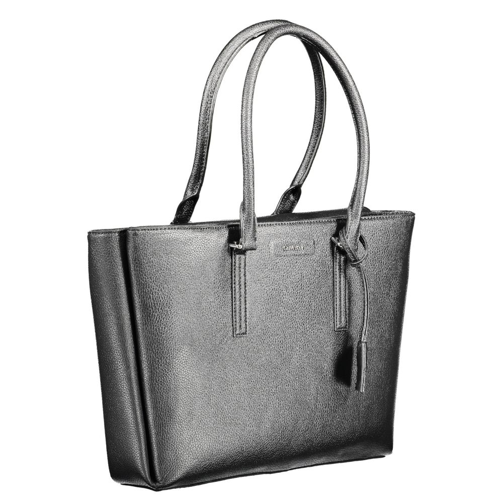 Calvin Klein Black Polyurethane Women Shoulder Bag - HBPS Beauty & Fashion