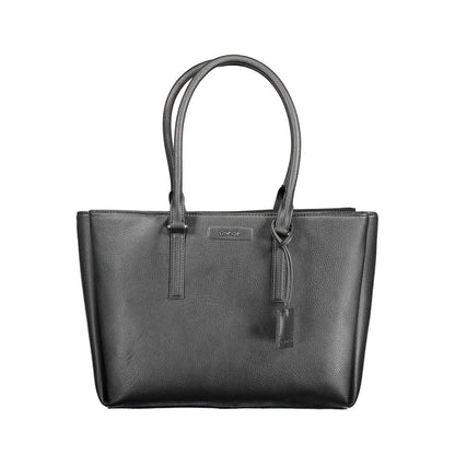 Calvin Klein Black Polyurethane Women Shoulder Bag - HBPS Beauty & Fashion