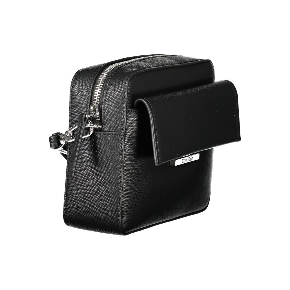Calvin Klein Black Polyurethane Women's Shoulder Bag - HBPS Beauty & Fashion