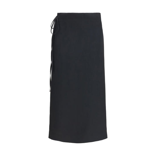 Calvin Klein Black Viscose Long Skirt - HBPS Beauty & Fashion