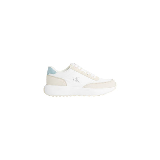 Calvin Klein Jeans Beige Leather Athletic Sneakers - HBPS Beauty & Fashion
