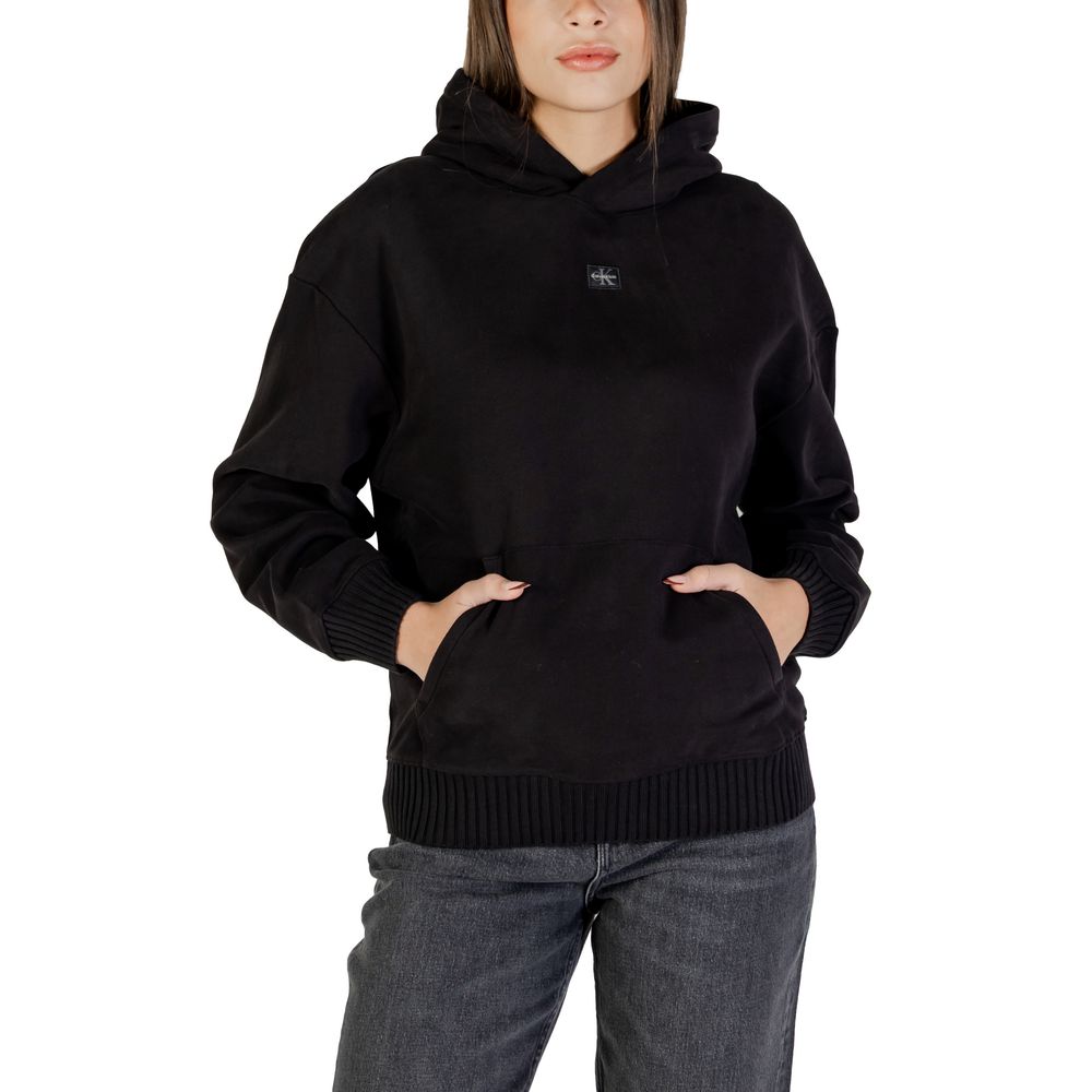 Calvin Klein Jeans Black Cotton Hoodie - HBPS Beauty & Fashion