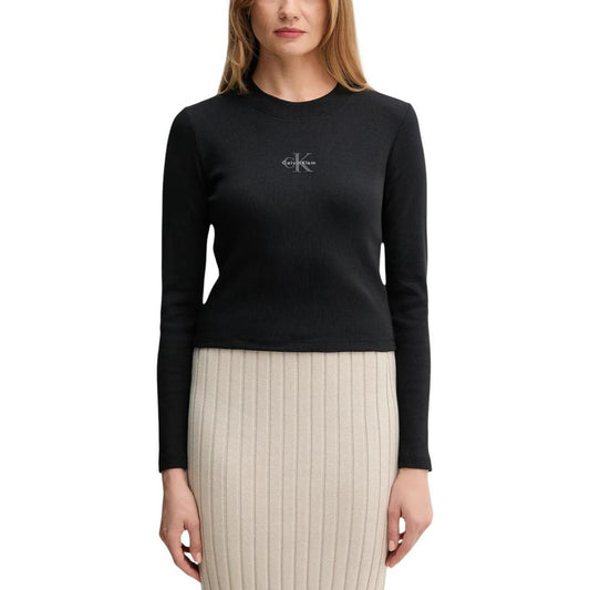 Calvin Klein Jeans Black Cotton Long Sleeve T-Shirt - HBPS Beauty & Fashion