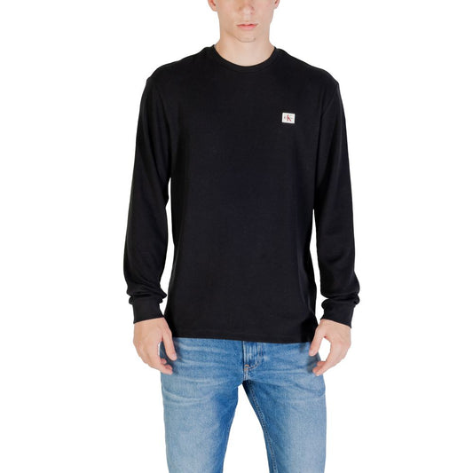 Calvin Klein Jeans Black Cotton Long Sleeve T-Shirt - HBPS Beauty & Fashion