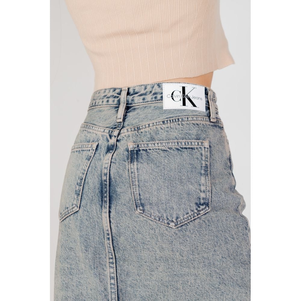Calvin Klein Jeans Blue Cotton Long Skirt - HBPS Beauty & Fashion