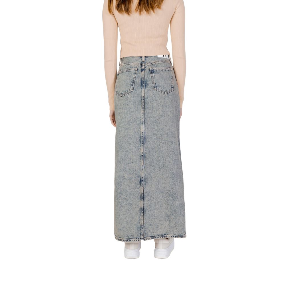 Calvin Klein Jeans Blue Cotton Long Skirt - HBPS Beauty & Fashion