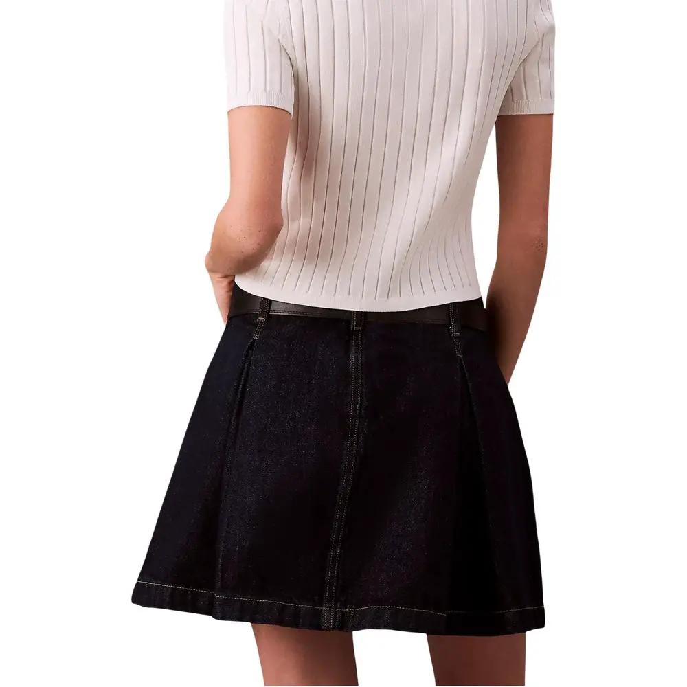 Calvin Klein Jeans Blue Cotton Mini Skirt - HBPS Beauty & Fashion