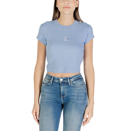Calvin Klein Jeans Blue Cotton T-Shirt - HBPS Beauty & Fashion