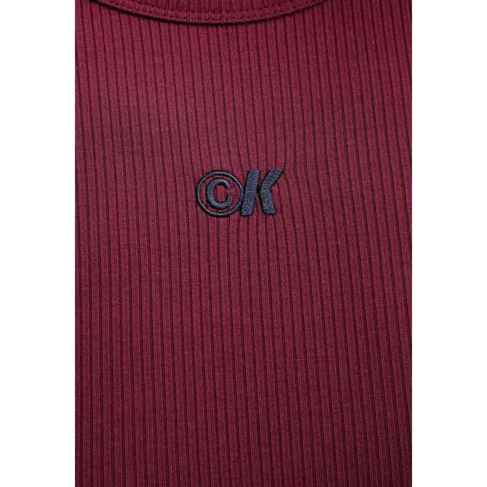 Calvin Klein Jeans Bordeaux Modal Long Dress - HBPS Beauty & Fashion