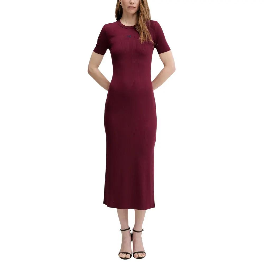 Calvin Klein Jeans Bordeaux Modal Long Dress - HBPS Beauty & Fashion