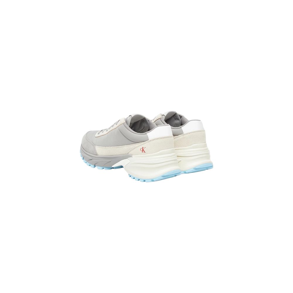 Calvin Klein Jeans Gray Suede Leather Athletic Sneakers - HBPS Beauty & Fashion