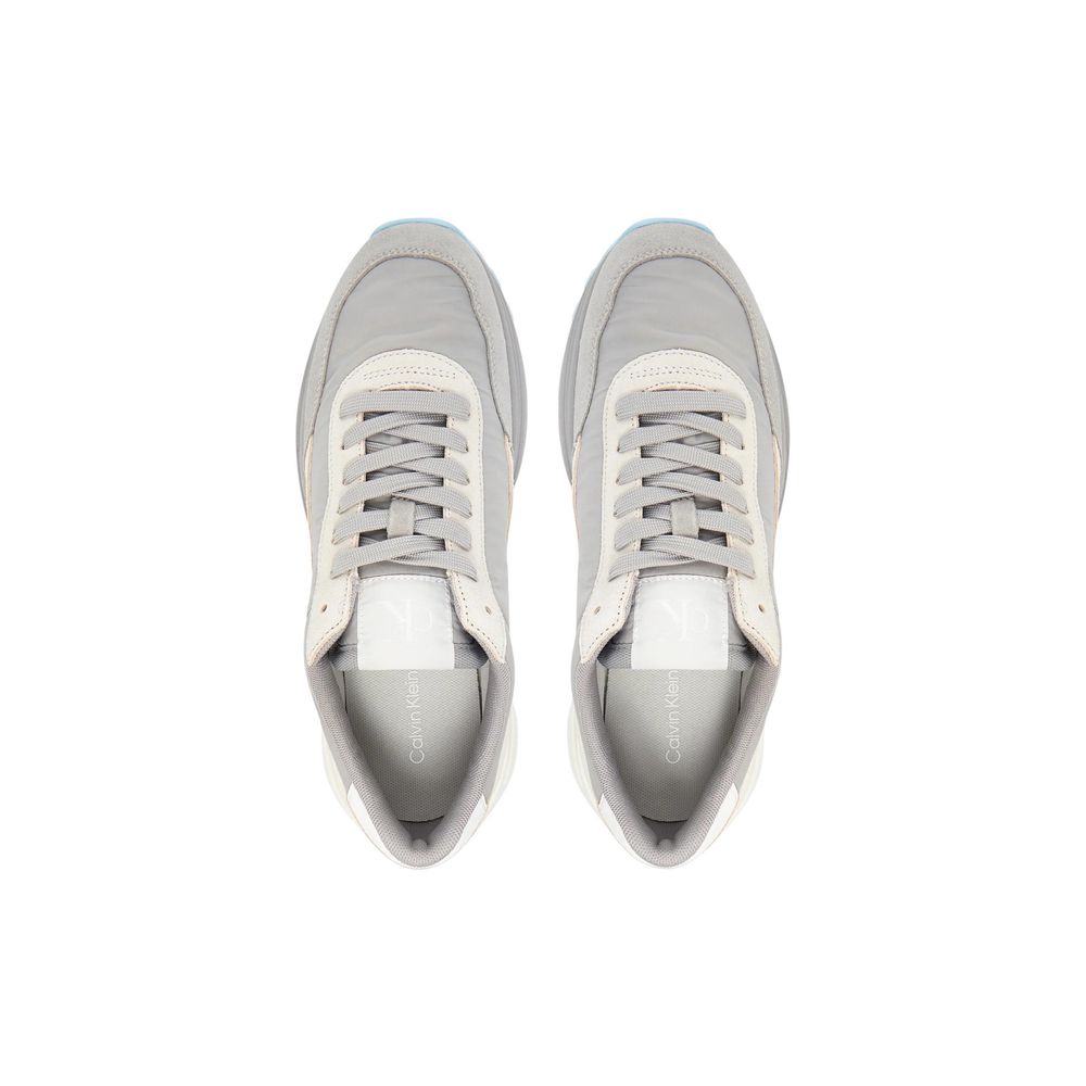 Calvin Klein Jeans Gray Suede Leather Athletic Sneakers - HBPS Beauty & Fashion