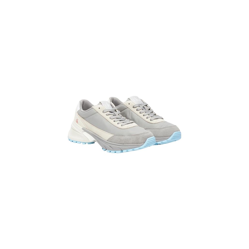 Calvin Klein Jeans Gray Suede Leather Athletic Sneakers - HBPS Beauty & Fashion