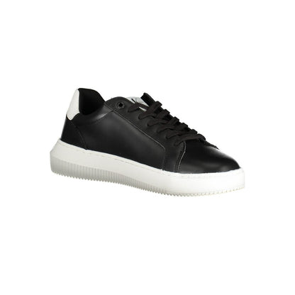 Calvin Klein Nero Leather Men Sneaker - HBPS Beauty & Fashion