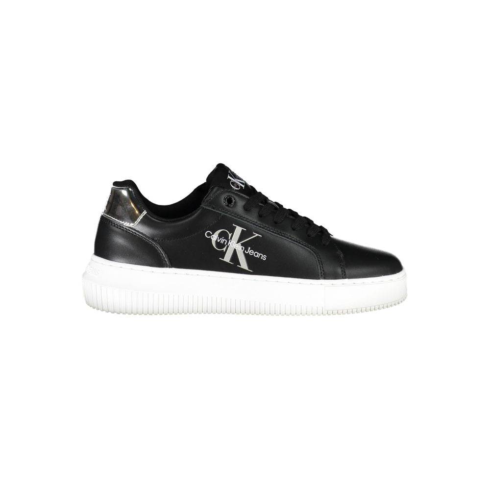 Calvin Klein Nero Leather Women Sneaker - HBPS Beauty & Fashion