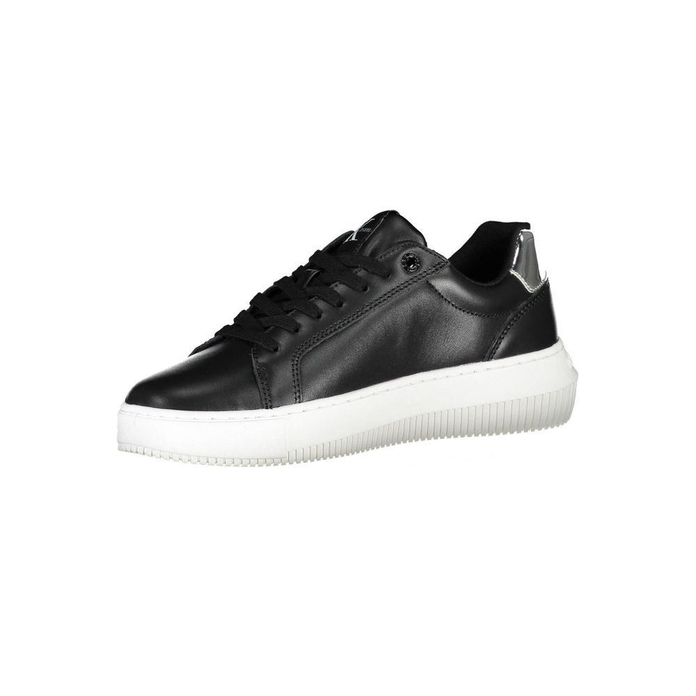 Calvin Klein Nero Leather Women Sneaker - HBPS Beauty & Fashion
