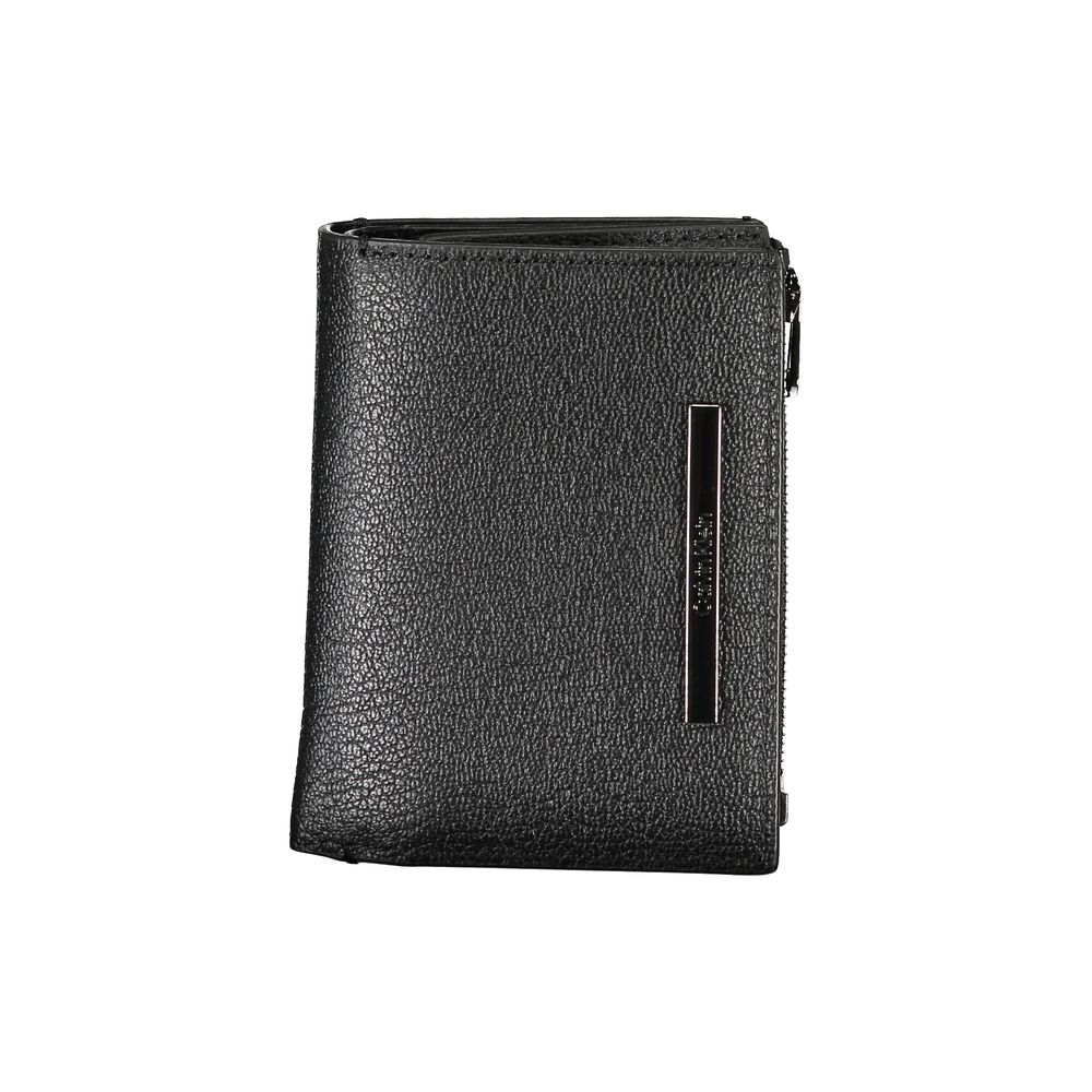 Calvin Klein Sleek Black Leather Wallet with Coin Purse - HBPS Beauty & Fashion