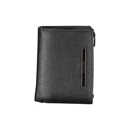 Calvin Klein Sleek Black Leather Wallet with Coin Purse - HBPS Beauty & Fashion