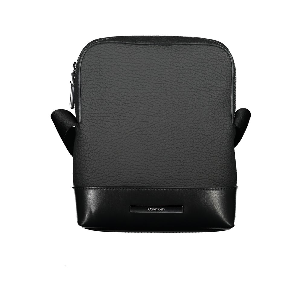 Calvin Klein Sleek Black Shoulder Bag with Contrasting Details - HBPS Beauty & Fashion
