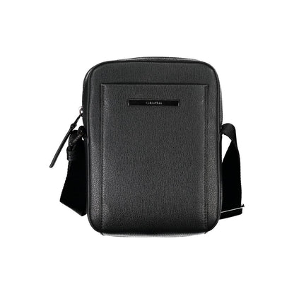 Calvin Klein Sleek Black Shoulder Bag with Logo Detail - HBPS Beauty & Fashion