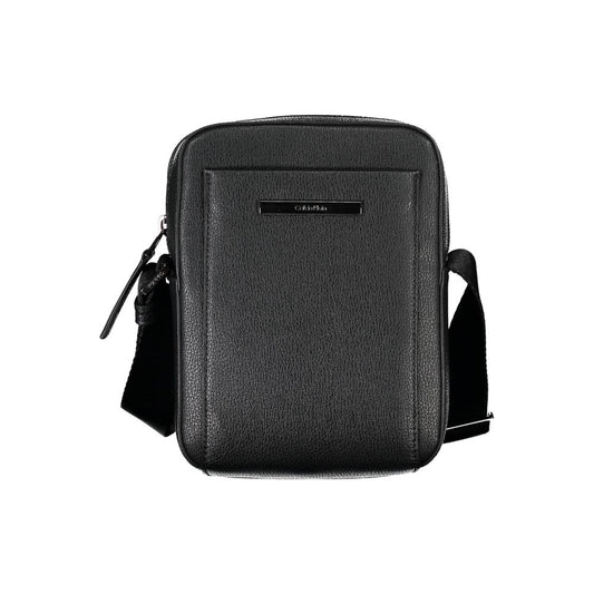 Calvin Klein Sleek Black Shoulder Bag with Logo Detail - HBPS Beauty & Fashion