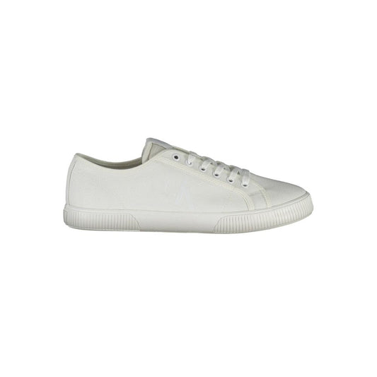 Calvin Klein White Cotton Men's Sneaker - HBPS Beauty & Fashion