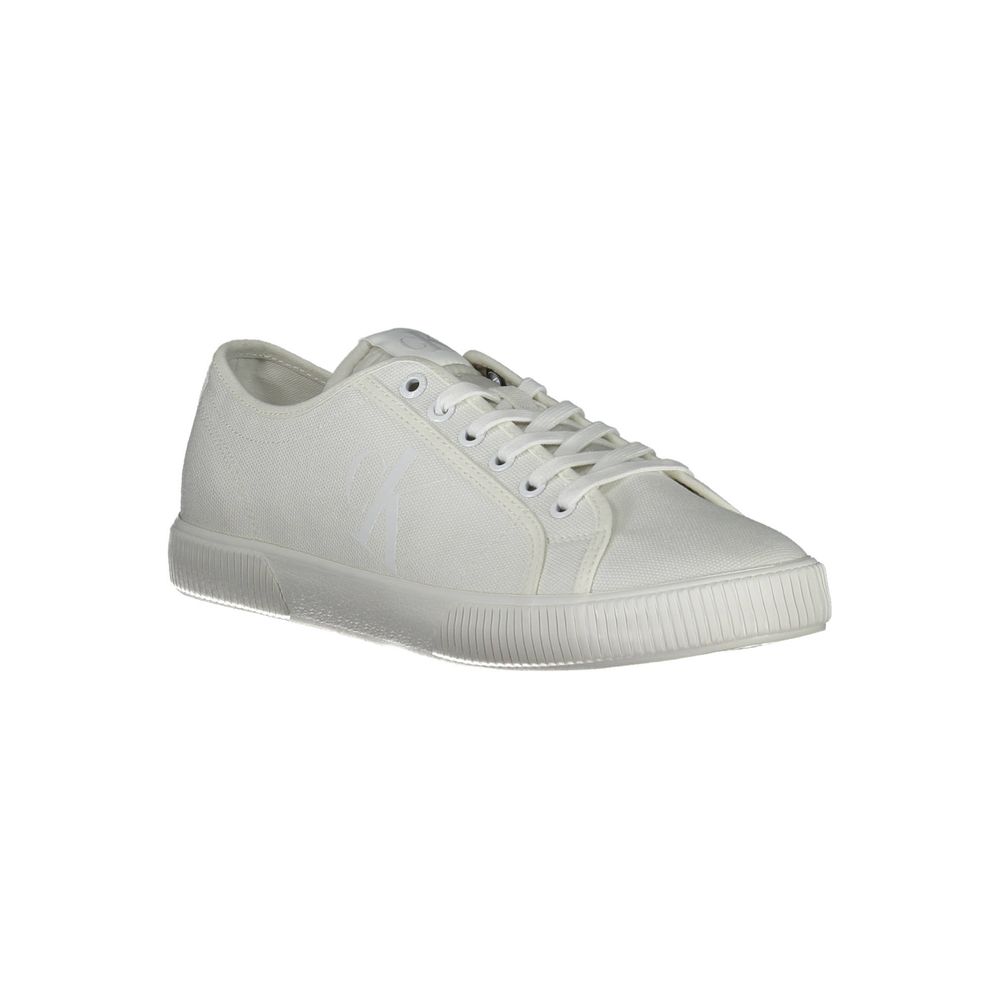 Calvin Klein White Cotton Men's Sneaker - HBPS Beauty & Fashion